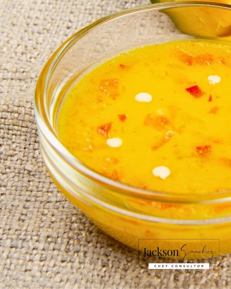 Salsa de mango y chile para pescados